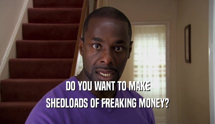 DO YOU WANT TO MAKE SHEDLOADS OF FREAKING MONEY? 