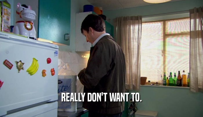 REALLY DON'T WANT TO.  
