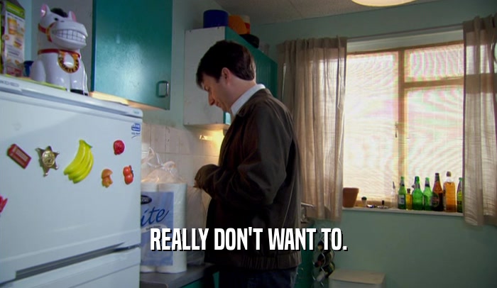 REALLY DON'T WANT TO.  
