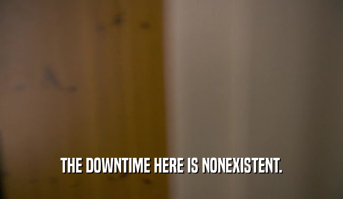 THE DOWNTIME HERE IS NONEXISTENT.  