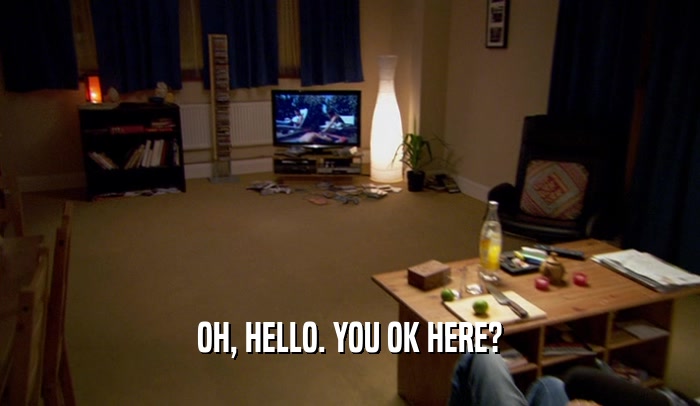 OH, HELLO. YOU OK HERE?  