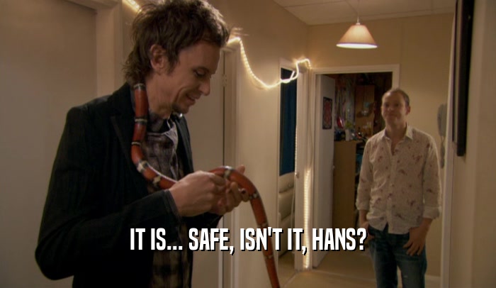 IT IS... SAFE, ISN'T IT, HANS?  