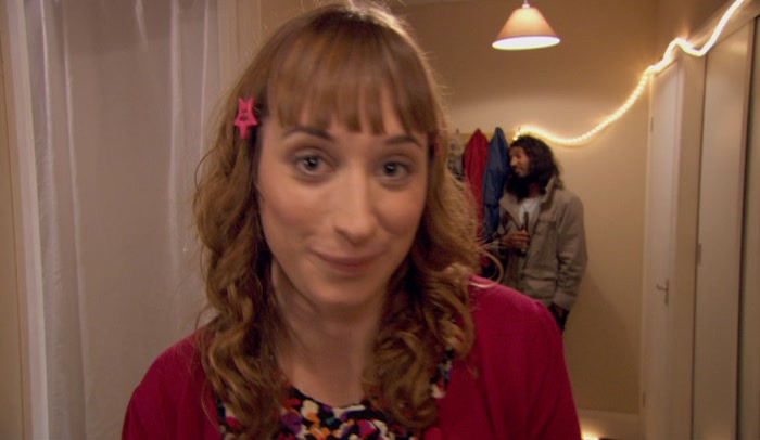SHE'S HERE! BUT THE PARTY'S PEAKED. 