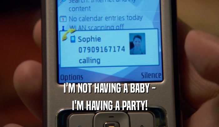 I'M NOT HAVING A BABY - I'M HAVING A PARTY! 