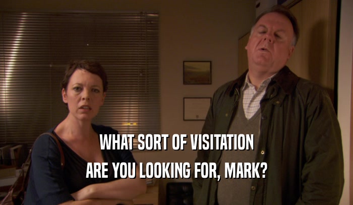 WHAT SORT OF VISITATION ARE YOU LOOKING FOR, MARK? 