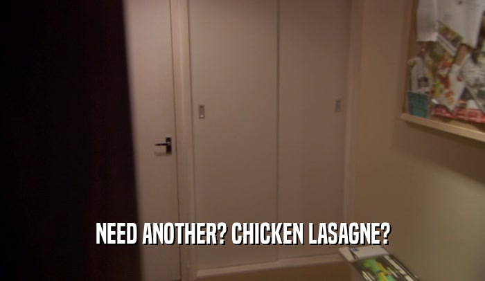 NEED ANOTHER? CHICKEN LASAGNE?  