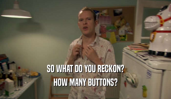 SO WHAT DO YOU RECKON? HOW MANY BUTTONS? 