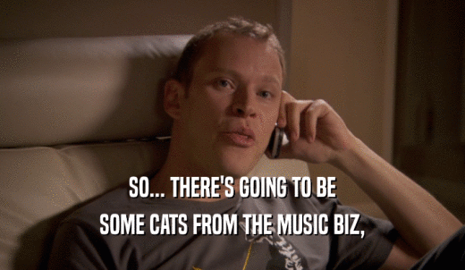 SO... THERE'S GOING TO BE SOME CATS FROM THE MUSIC BIZ, 