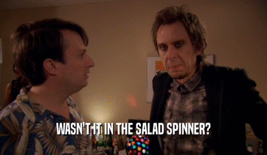 WASN'T IT IN THE SALAD SPINNER?  