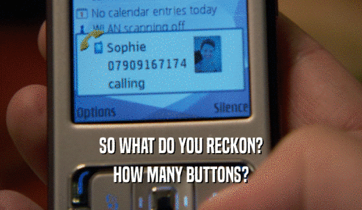 SO WHAT DO YOU RECKON? HOW MANY BUTTONS? 