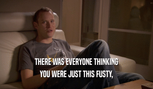 THERE WAS EVERYONE THINKING YOU WERE JUST THIS FUSTY, 