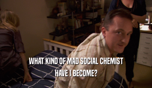 WHAT KIND OF MAD SOCIAL CHEMIST HAVE I BECOME? 