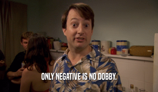 ONLY NEGATIVE IS NO DOBBY.  