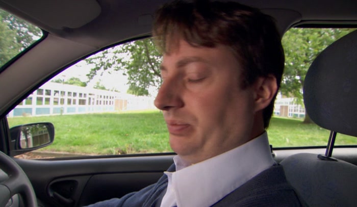 HE HASN'T EVEN TOLD ME WHICH PEDAL IS WHICH. 
