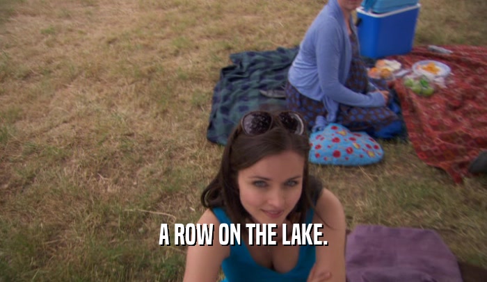 A ROW ON THE LAKE.  