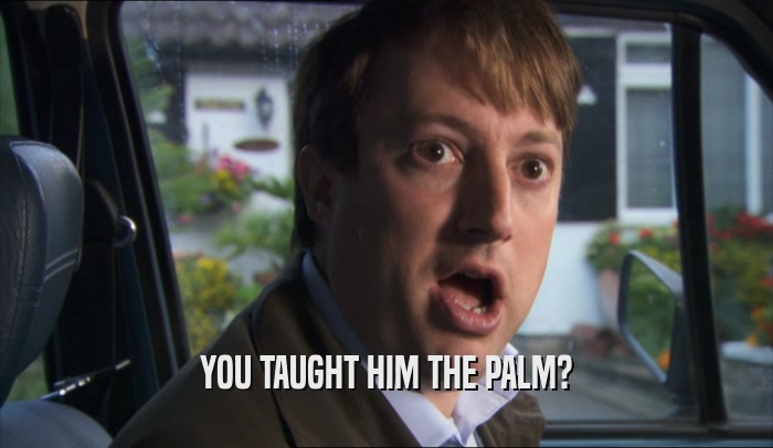 YOU TAUGHT HIM THE PALM?  