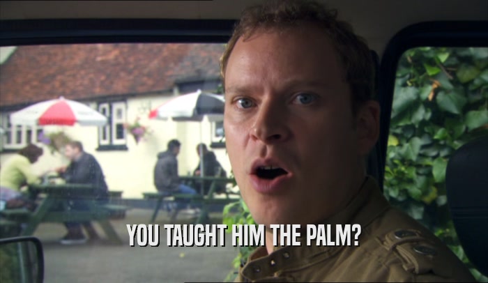 YOU TAUGHT HIM THE PALM?  
