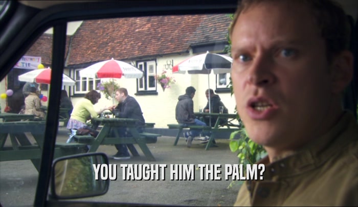 YOU TAUGHT HIM THE PALM?  