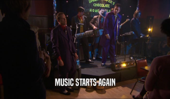 MUSIC STARTS AGAIN  