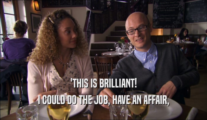 'THIS IS BRILLIANT! I COULD DO THE JOB, HAVE AN AFFAIR, 