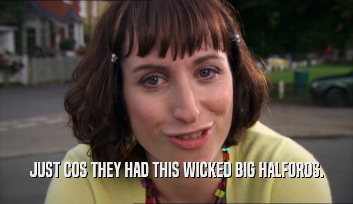 JUST COS THEY HAD THIS WICKED BIG HALFORDS.  