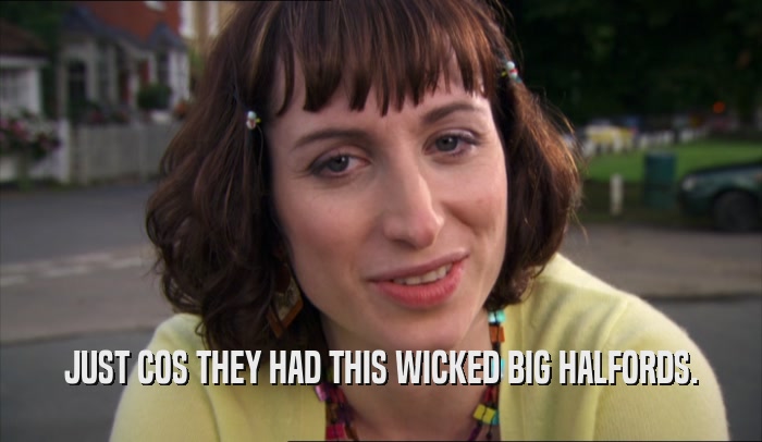 JUST COS THEY HAD THIS WICKED BIG HALFORDS.  