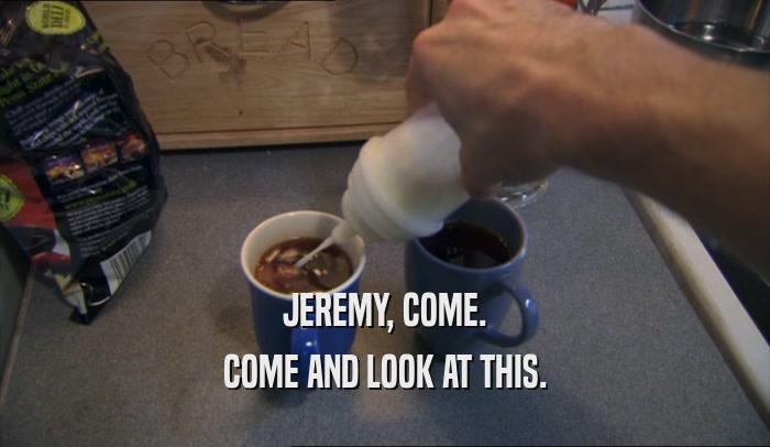 JEREMY, COME. COME AND LOOK AT THIS. 