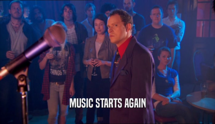 MUSIC STARTS AGAIN  