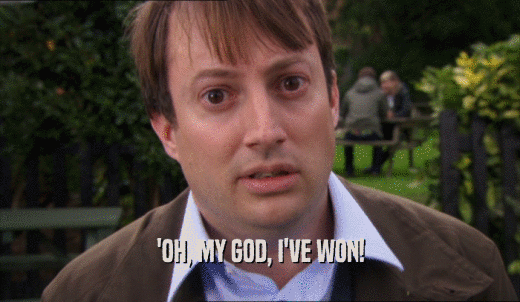 'OH, MY GOD, I'VE WON!  