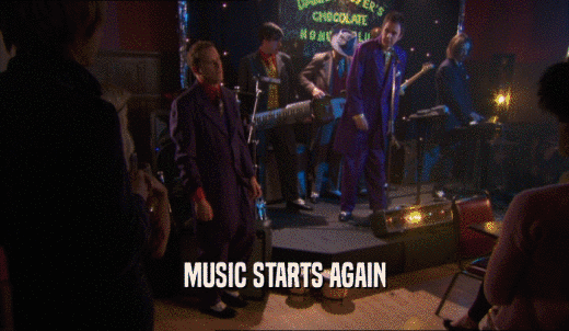 MUSIC STARTS AGAIN  