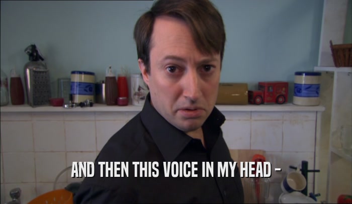 AND THEN THIS VOICE IN MY HEAD -  