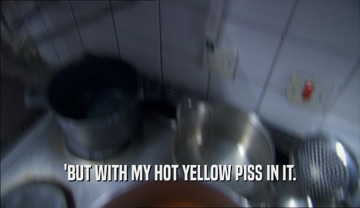 'BUT WITH MY HOT YELLOW PISS IN IT.
  