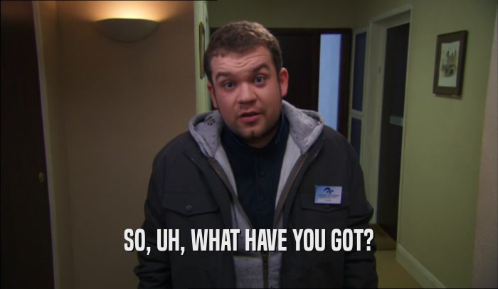 SO, UH, WHAT HAVE YOU GOT?  