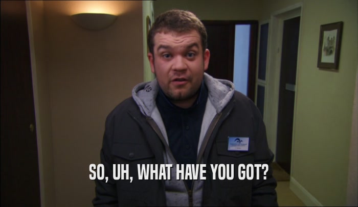SO, UH, WHAT HAVE YOU GOT?  