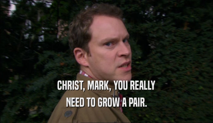 CHRIST, MARK, YOU REALLY NEED TO GROW A PAIR. 