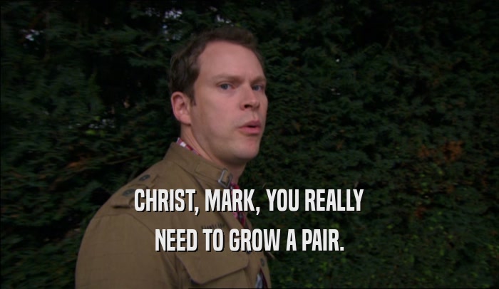 CHRIST, MARK, YOU REALLY NEED TO GROW A PAIR. 