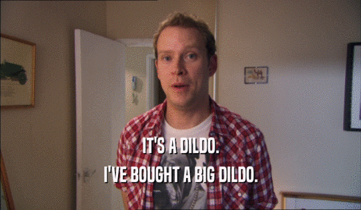 IT'S A DILDO. I'VE BOUGHT A BIG DILDO. 