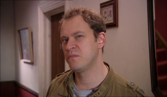 NO, I'M NOT HAVING IT IN HERE. IF YOU NEED TO WEE, THERE'S THE LETTER BOX. 