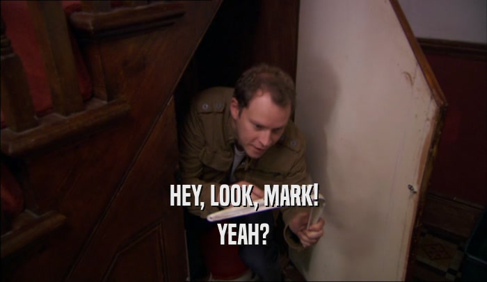 HEY, LOOK, MARK! YEAH? 