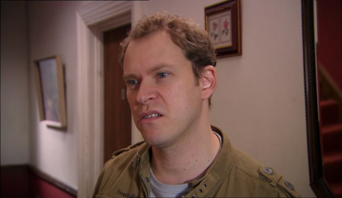 NO, I'M NOT HAVING IT IN HERE. IF YOU NEED TO WEE, THERE'S THE LETTER BOX. 