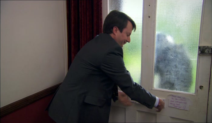 'BECAUSE I'M WORKING AS JEREMY'S MAD PIZZA BUTLER.' 