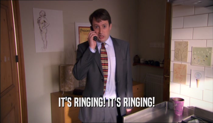 IT'S RINGING! IT'S RINGING!  