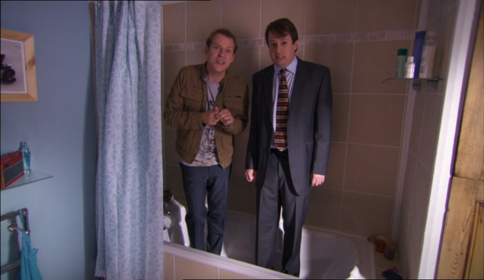 THIS IS REALLY, REALLY WEIRD. YOU'RE IN MY SHOWER! 