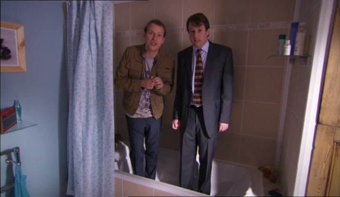 THIS IS REALLY, REALLY WEIRD. YOU'RE IN MY SHOWER! 