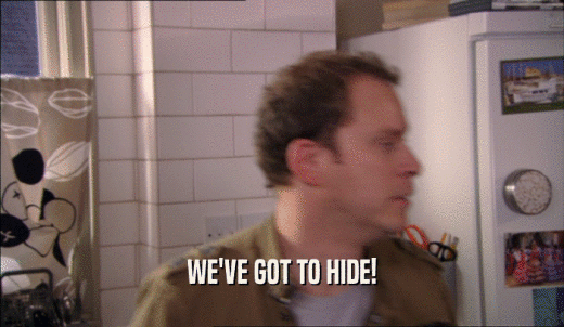 WE'VE GOT TO HIDE!  