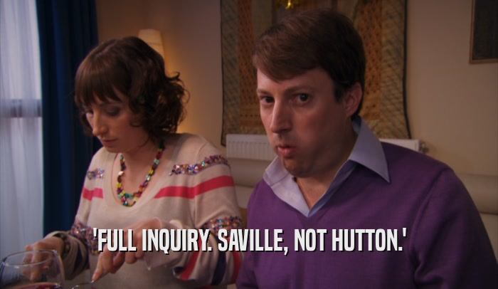 Peep Show | GIFGlobe | 'FULL INQUIRY. SAVILLE, NOT HUTTON.'