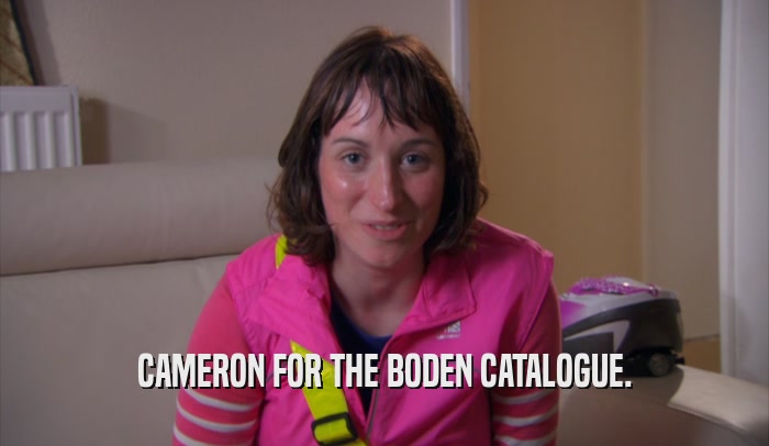 CAMERON FOR THE BODEN CATALOGUE.  