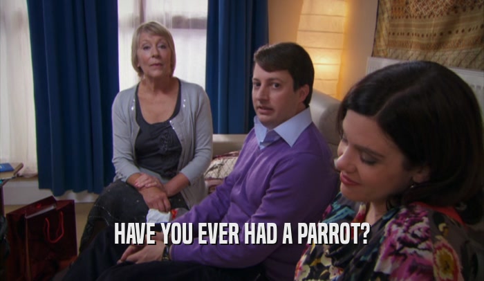HAVE YOU EVER HAD A PARROT?  