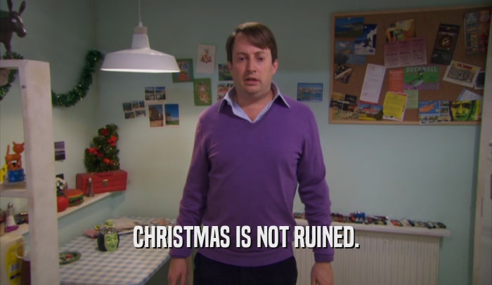 CHRISTMAS IS NOT RUINED.  