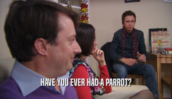 HAVE YOU EVER HAD A PARROT?  